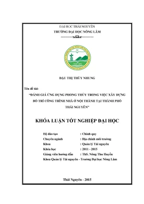 Ứng Dụng Phong Thủy Trong Xây Dựng Nhà Ở Nội Thành Thái
