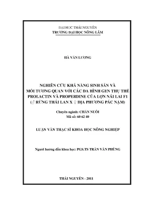 Nghiên cứu khả năng sinh sản và mối liên hệ với đa hình