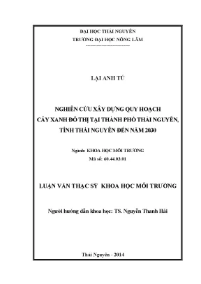 Quy Hoạch Cây Xanh Đô Thị Thái Nguyên Đến Năm 2030: