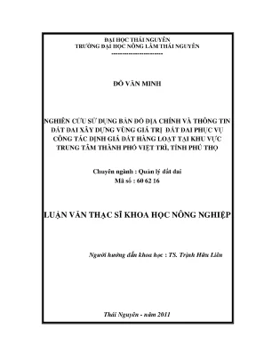 Nghiên cứu sử dụng bản đồ địa chính và thông tin đất đai