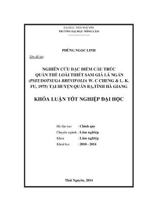 Nghiên cứu cấu trúc quần thể Thiết sam giả lá ngắn tại