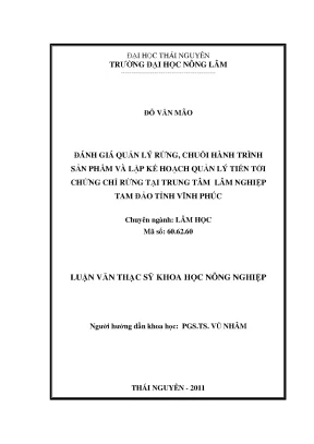 Luận Văn Thạc Sĩ: Quản Lý Rừng & Chứng Chỉ Rừng Tại