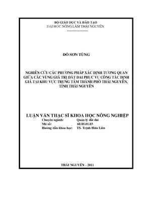 Phương pháp xác định tương quan giá trị đất đai tại