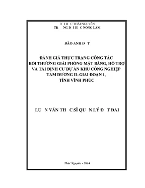 Đánh giá công tác bồi thường và tái định cư dự án khu