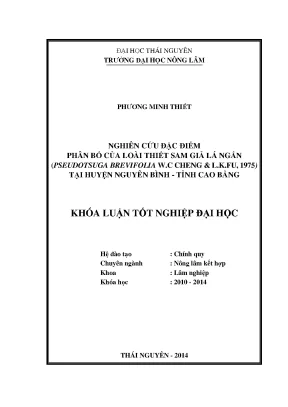 Nghiên cứu phân bố loài Thiết sam giả lá ngắn
