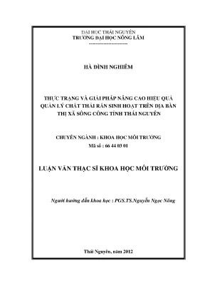 Thực Trạng Và Giải Pháp Nâng Cao Hiệu Quả Quản Lý Chất
