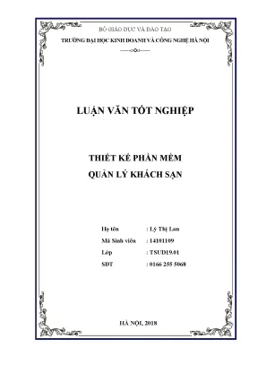 Thiết kế phần mềm quản lý khách sạn hiệu quả