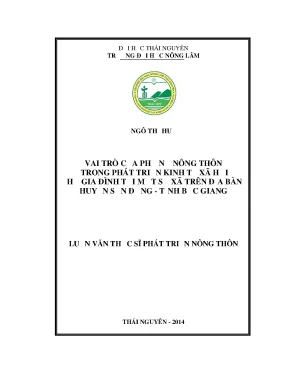 Vai trò của phụ nữ nông thôn trong phát triển kinh tế hộ