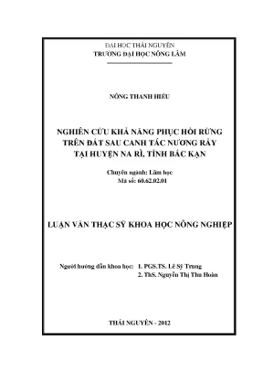 Nghiên cứu khả năng phục hồi rừng sau nương rẫy tại Na
