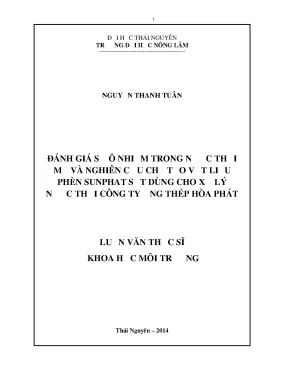 Luận văn thạc sĩ: Đánh giá ô nhiễm nước thải mạ & Chế