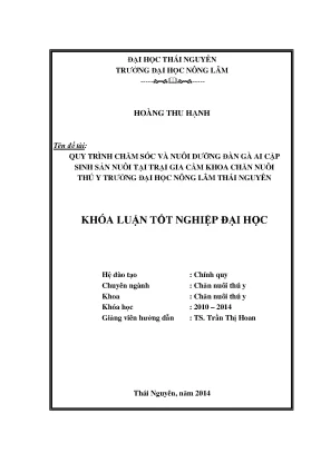 Quy Trình Chăm Sóc Và Nuôi Dưỡng Đàn Gà Ai Cập Sinh Sản