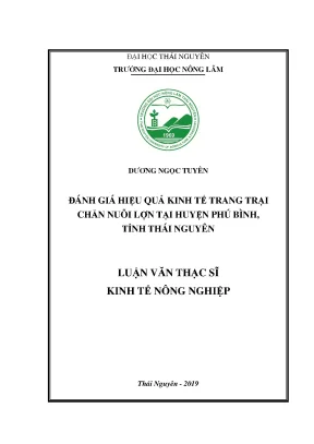 Đánh Giá Hiệu Quả Kinh Tế Trang Trại Chăn Nuôi Lợn Tại