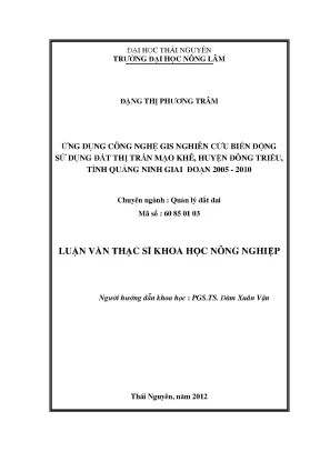 Ứng Dụng Công Nghệ GIS Nghiên Cứu Biến Động Sử Dụng Đất