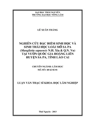 Nghiên cứu đặc điểm sinh học và sinh thái học loài Mỡ Sa