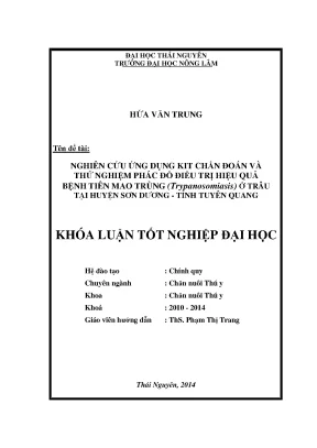Nghiên cứu ứng dụng kit chẩn đoán bệnh trypanosomiasis ở