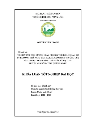 Nghiên cứu ảnh hưởng của 3 nền giá thể đến sự phát triển