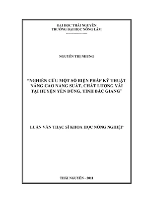 Nâng cao năng suất chất lượng vải tại Yên Dũng, Bắc Giang