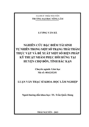 Nghiên cứu tái sinh tự nhiên và phục hồi rừng tại huyện