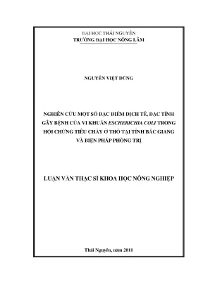 Nghiên cứu đặc điểm dịch tễ và biện pháp phòng trị E.