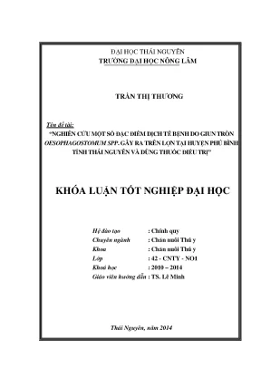 Nghiên cứu đặc điểm dịch tễ và điều trị bệnh do giun