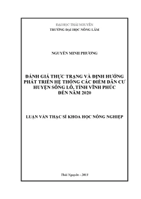 Đánh giá thực trạng và định hướng phát triển điểm dân cư