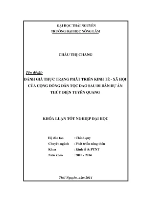 Đánh giá phát triển kinh tế xã hội của cộng đồng dân tộc