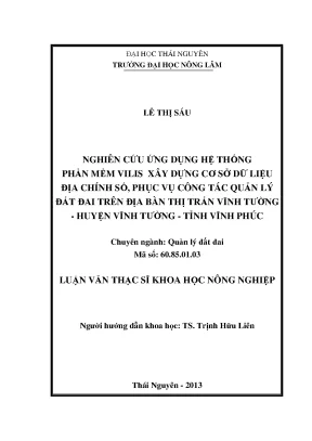 Nghiên cứu ứng dụng hệ thống phần mềm VILIS xây dựng cơ