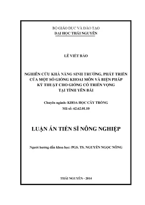 Nghiên cứu giống khoai môn tiềm năng và kỹ thuật trồng