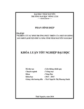 Nghiên cứu sự phát triển giống sắn mới tại Phú Lương,