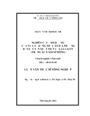 Nghiên cứu ảnh hưởng thức ăn địa phương đến sản xuất