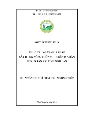 Thực Trạng Và Giải Pháp Xây Dựng Nông Thôn Mới Tại Huyện
