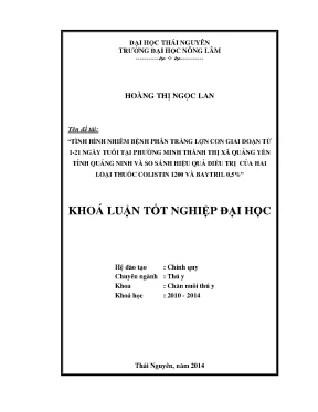 Nghiên cứu bệnh viêm tử cung ở lợn nái sinh sản tại Tam