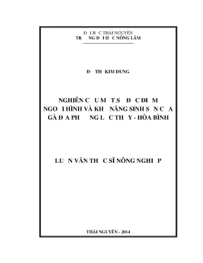 Nghiên cứu đặc điểm ngoại hình và khả năng sinh sản của