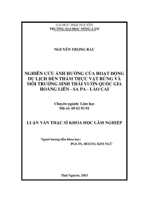 Nghiên cứu ảnh hưởng du lịch đến thảm thực vật và môi