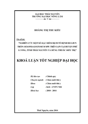 Nghiên cứu đặc điểm dịch tễ và điều trị bệnh do giun