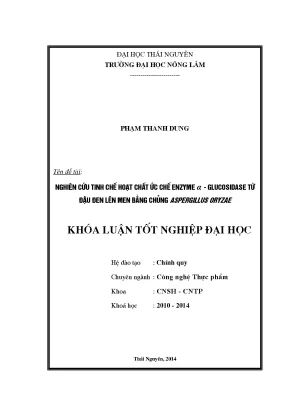 Nghiên cứu tinh chế hoạt chất ức chế enzyme