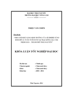 Theo dõi sự phát triển của gà Sasso từ sơ sinh đến 21