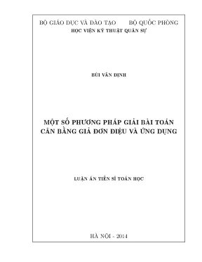Phương Pháp Giải Bài Toán Cân Bằng Giả Đơn Điệu Và Ứng 