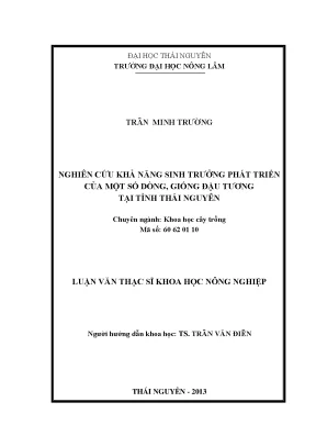 Nghiên cứu sự phát triển của giống đậu tương tại Thái Nguyên