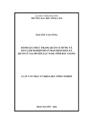 Đánh giá quản lý rừng và đất lâm nghiệp tại huyện Lục