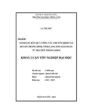 Đánh giá kết quả chuyển quyền sử dụng đất tại huyện 