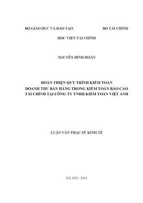 Quy Trình Kiểm Toán Doanh Thu Bán Hàng Trong Kiểm Toán