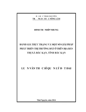 Đánh giá và giải pháp phát triển thị trường đất ở tại
