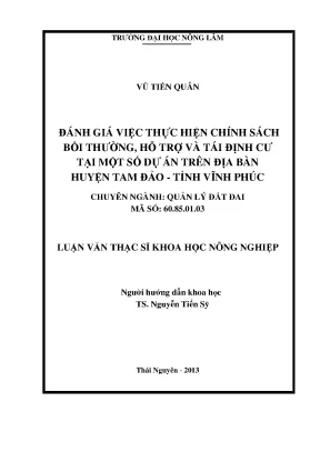 Đánh Giá Chính Sách Bồi Thường, Hỗ Trợ Và Tái Định Cư