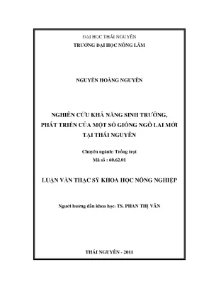 Nghiên cứu khả năng sinh trưởng của giống ngô lai mới