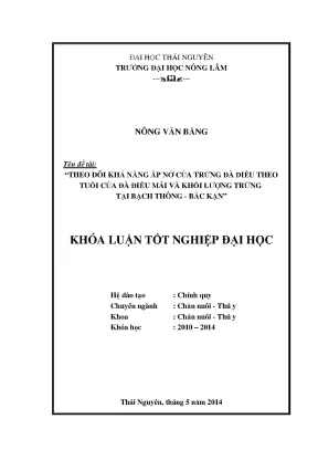 Nghiên cứu khả năng ấp nở trứng đà điểu dựa trên tuổi đà