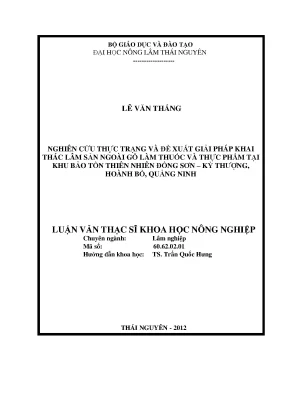 Giải pháp khai thác lâm sản ngoài gỗ làm thuốc và thực
