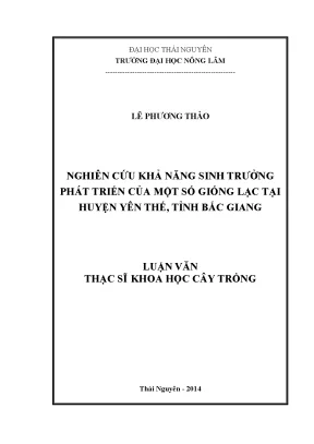 Nghiên cứu khả năng sinh trưởng của giống lạc tại Yên