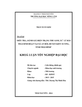 Đánh Giá Hiện Trạng Thu Gom Và Xử Lý Rác Thải Sinh Hoạt