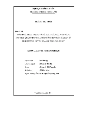 Đánh Giá Thực Trạng Và Giải Pháp Nâng Cao Hiệu Quả Sử